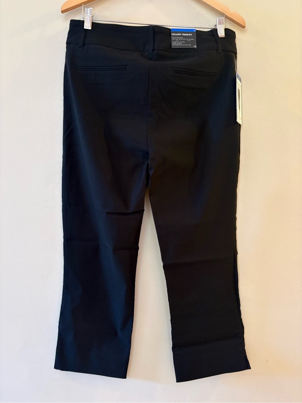 Hilary Radley EcoCosy NWT Pull-On Black Capri Pants Tummy Control Sz 10. - Picture 2 of 9